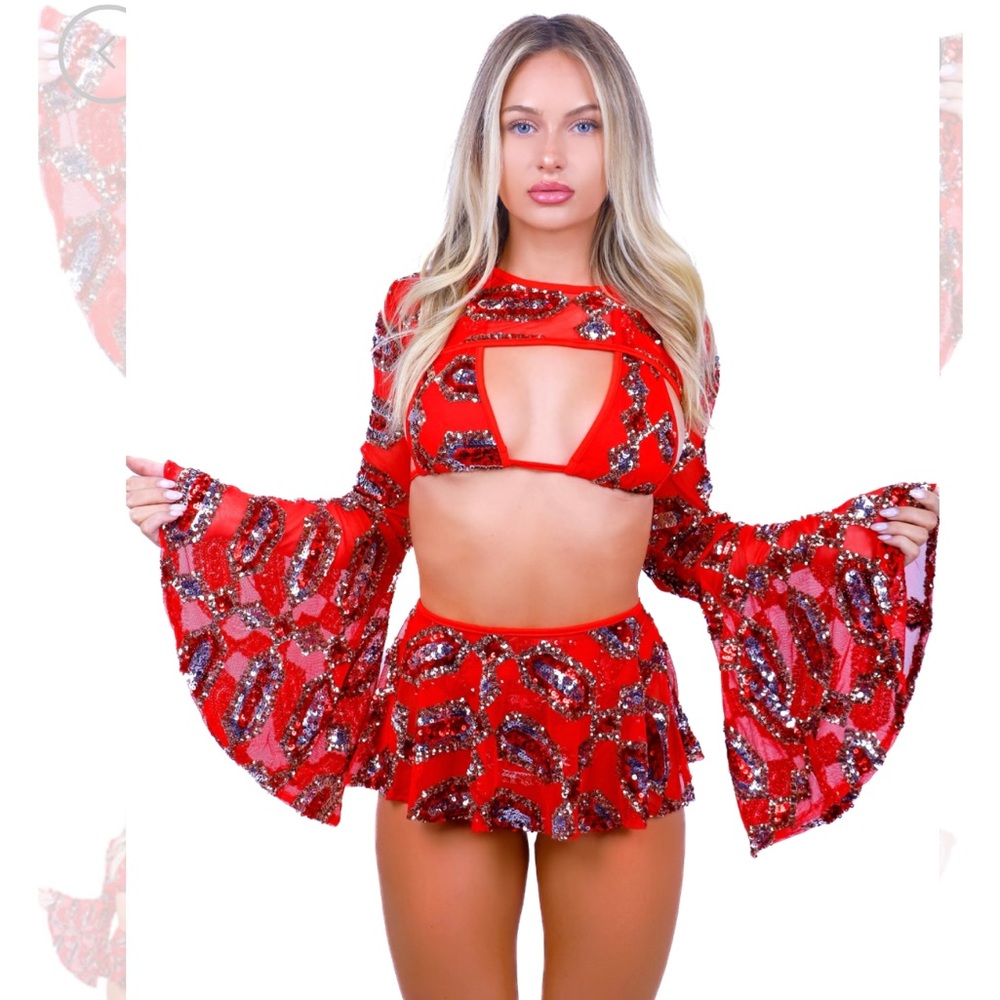 The Lumi Shop Ruby Bronze Sequin Set (4 pcs)